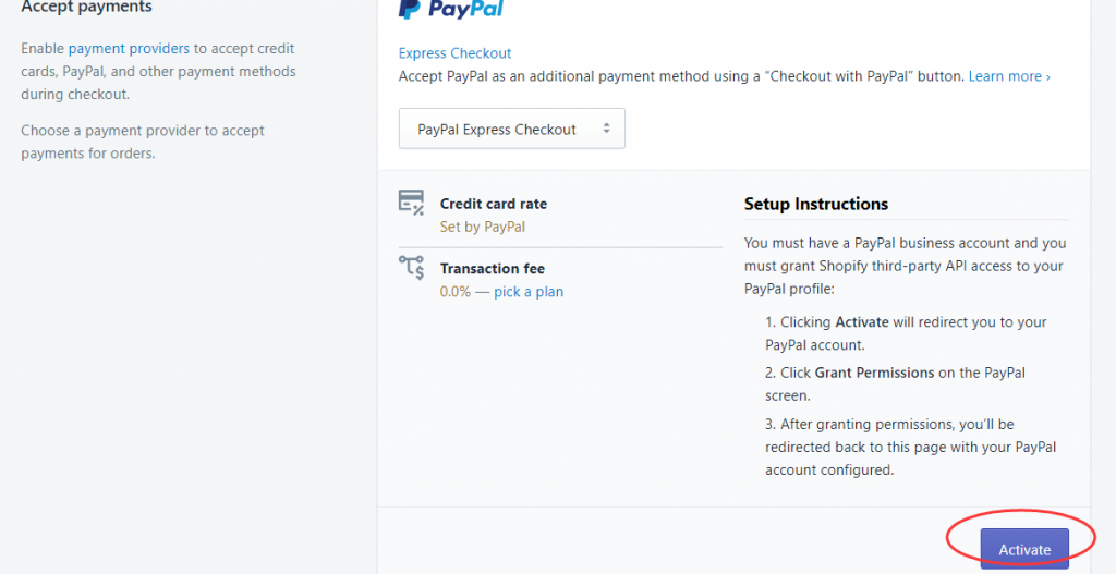 Shopify开店教程-PayPal收款方式的设置